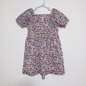 Baby GAP Cottage Dress Kids 5 Floral Puff Sleeve Milkmaid Colorful‎ Event New